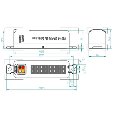 CANchecked thermocouple amplifier (4/6/8/10 slot) Type-K sensor controller to CAN bus