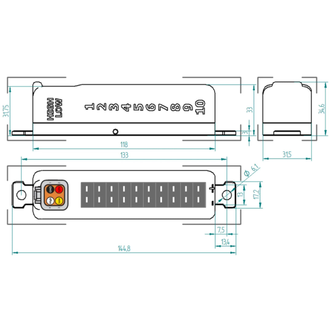 CANchecked thermocouple amplifier (4/6/8/10 slot) Type-K sensor