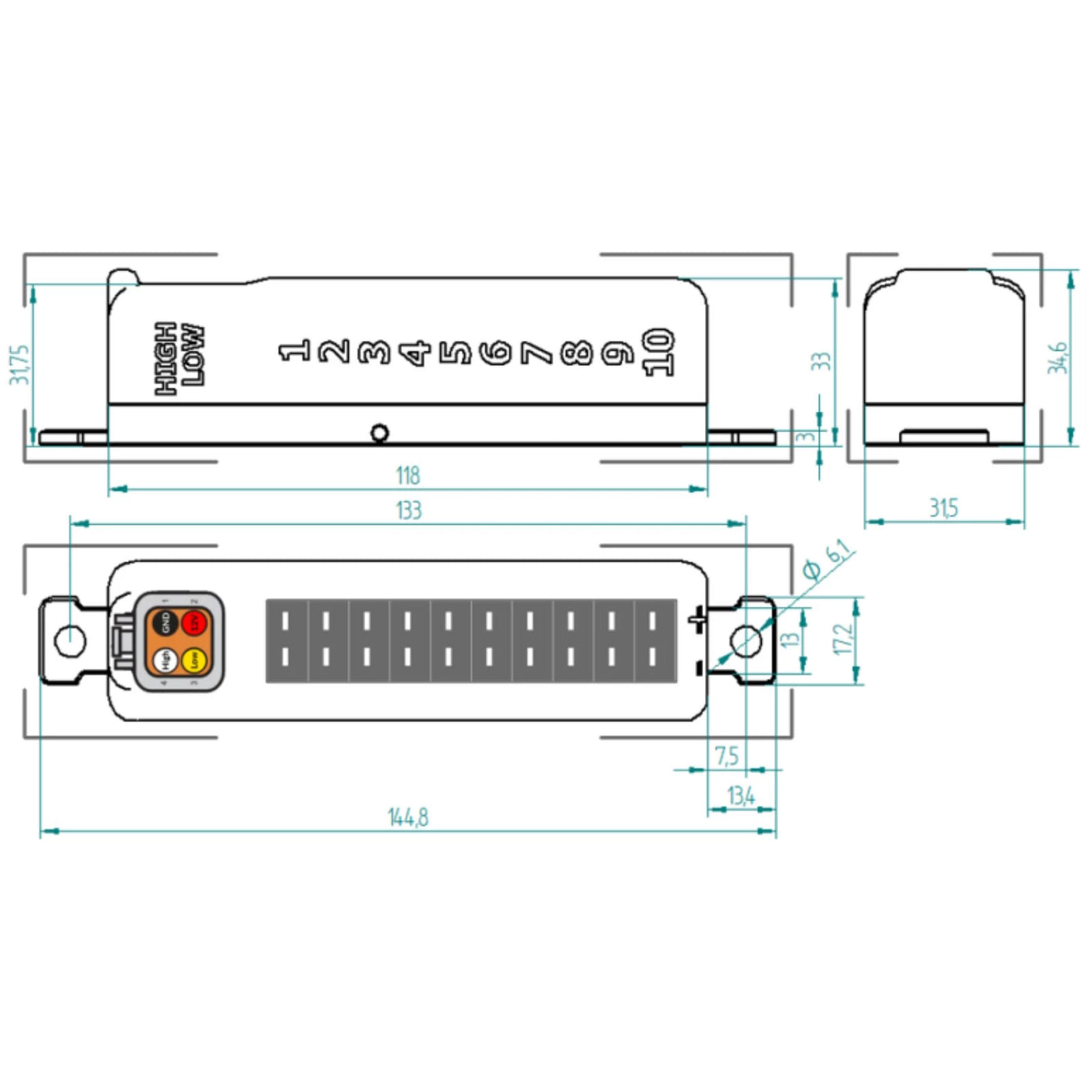 CANchecked thermocouple amplifier (4/6/8/10 slot) Type-K sensor contro ...